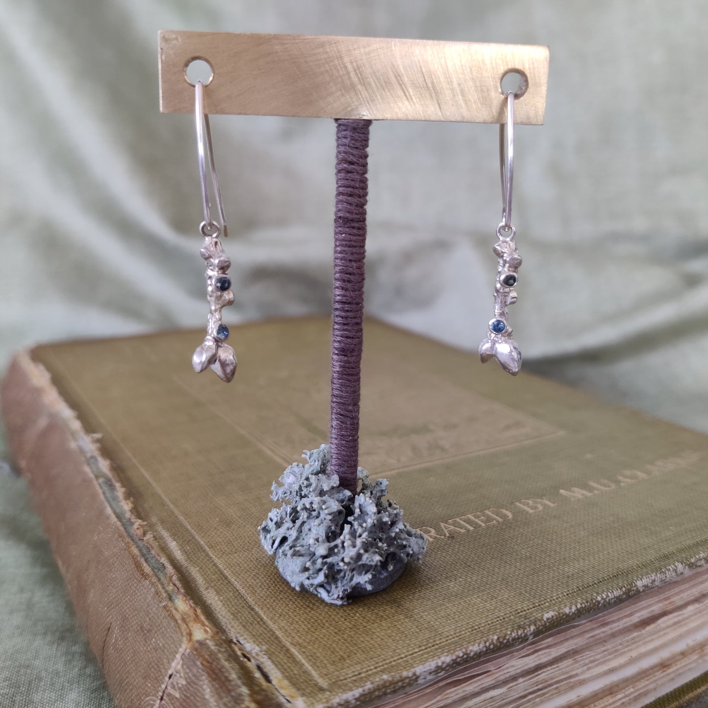 Dangle earrings with semi precious stones by Notion Jewellery