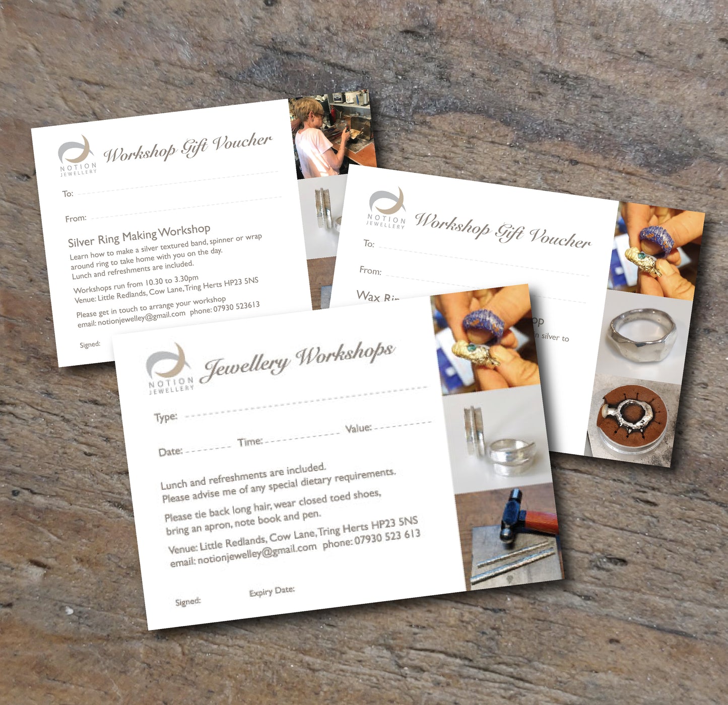 Notion workshop gift vouchers