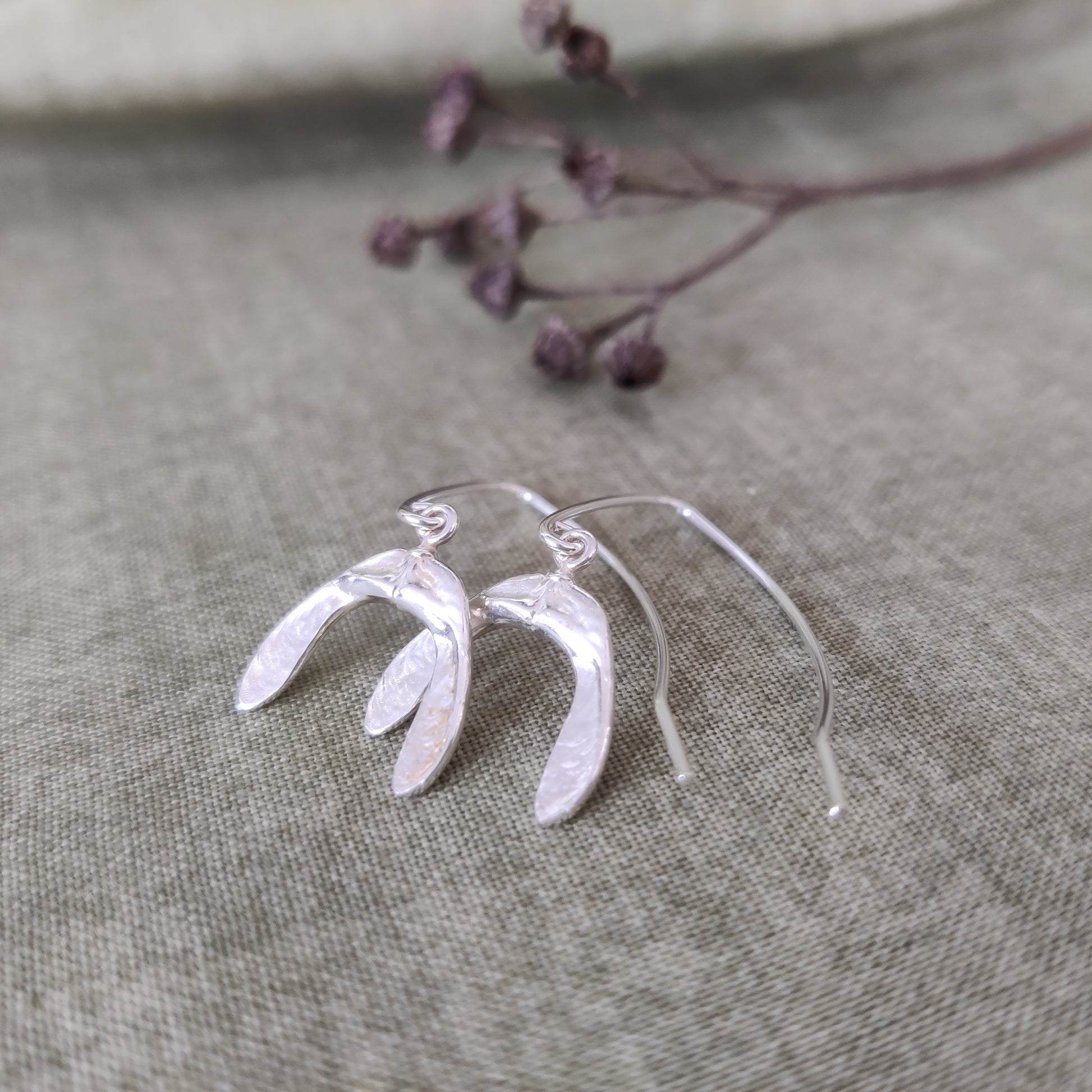 Sycamore drop earrings handcrafted in 925 sterling silver