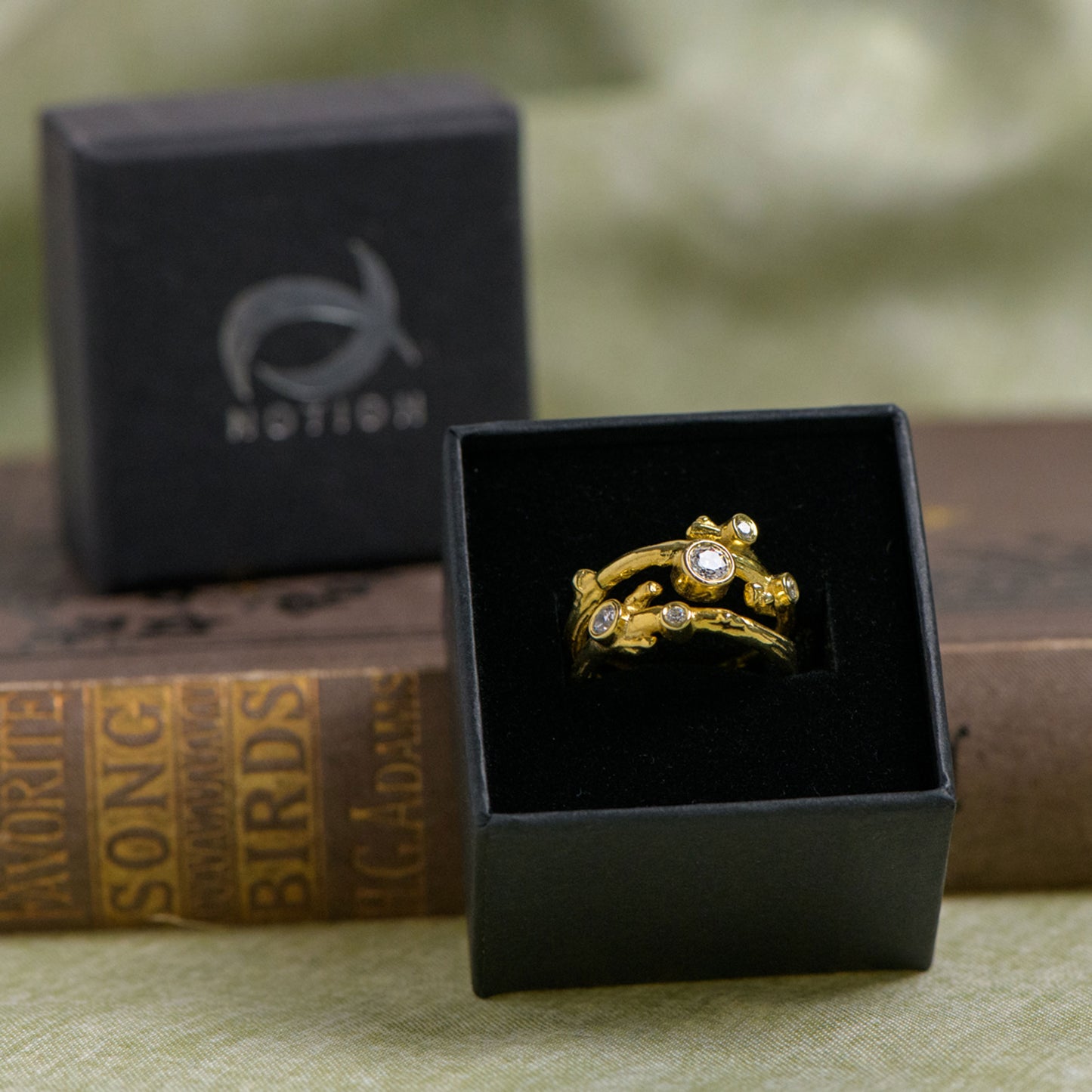 diamond cluster rings, handcrafted in 18CT yellow gold.