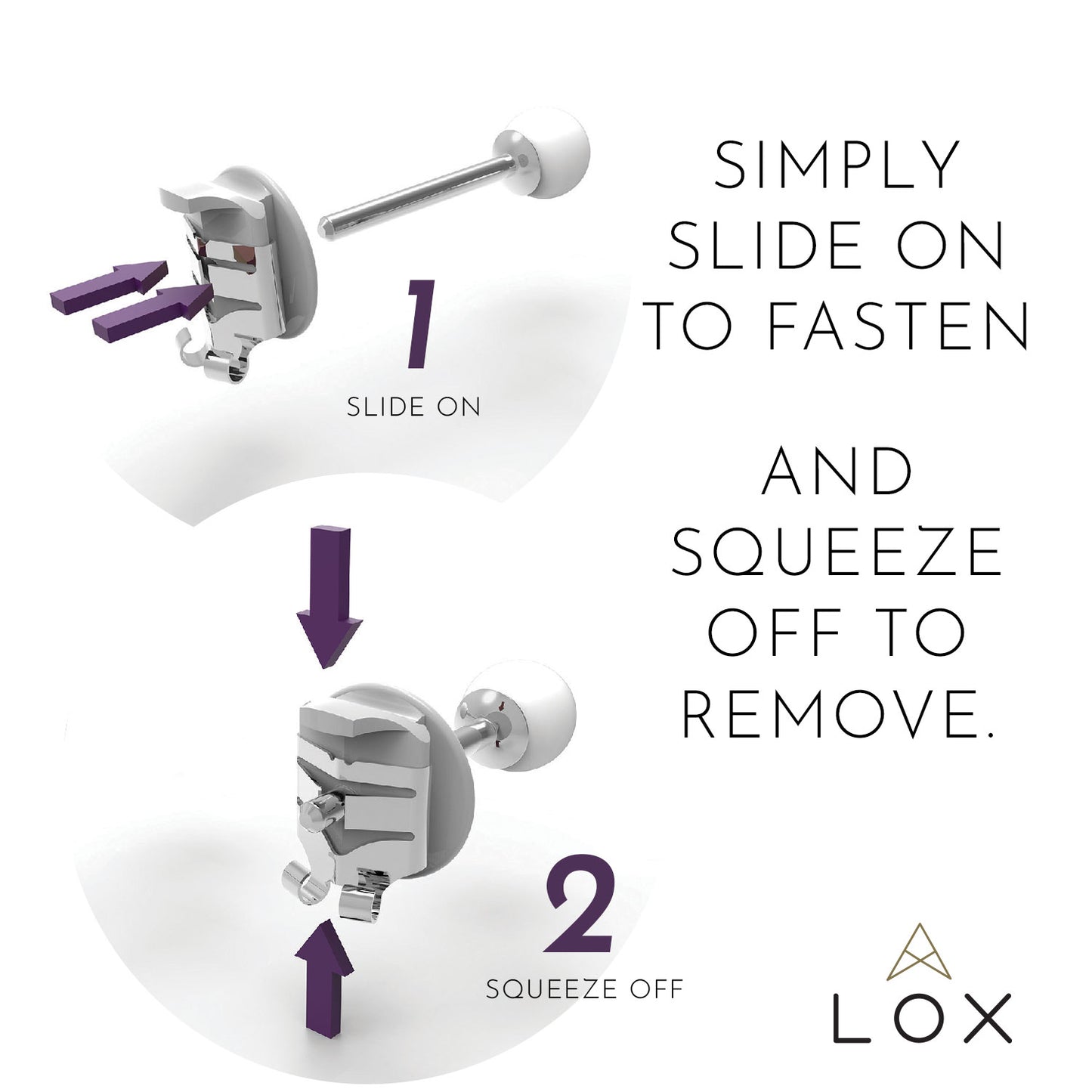 locking earring backs by lox