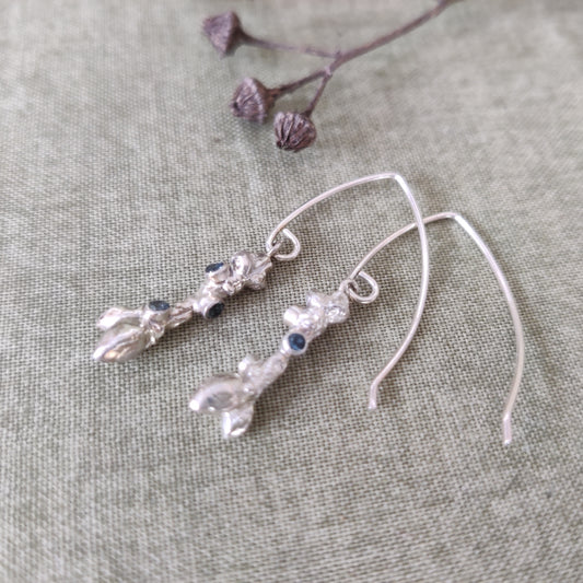 Long earrings for women handmade in 925 sterling silver