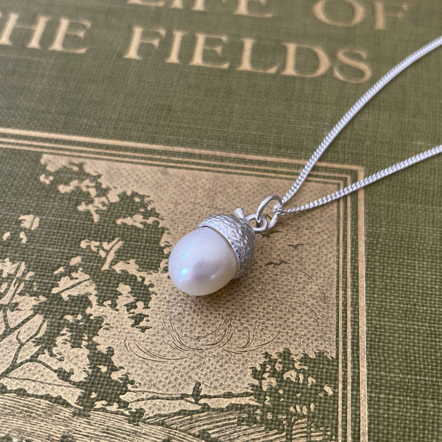 Acorn pearl necklace by Notion Jewellery