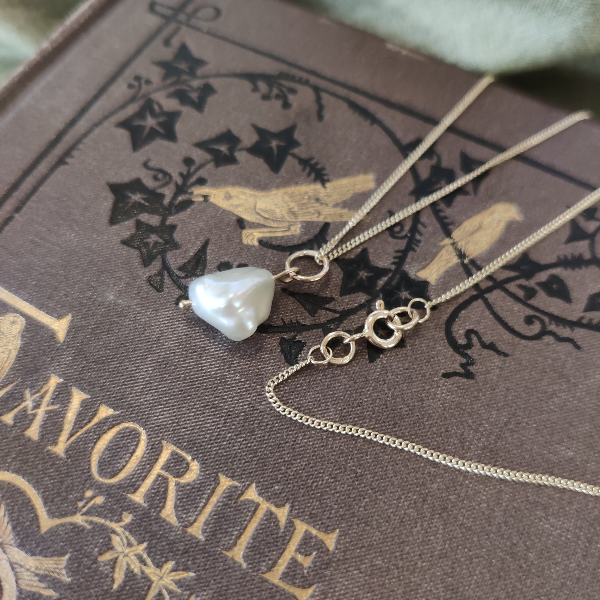 delicate baroque pearl on a necklace by Notion Jewellery