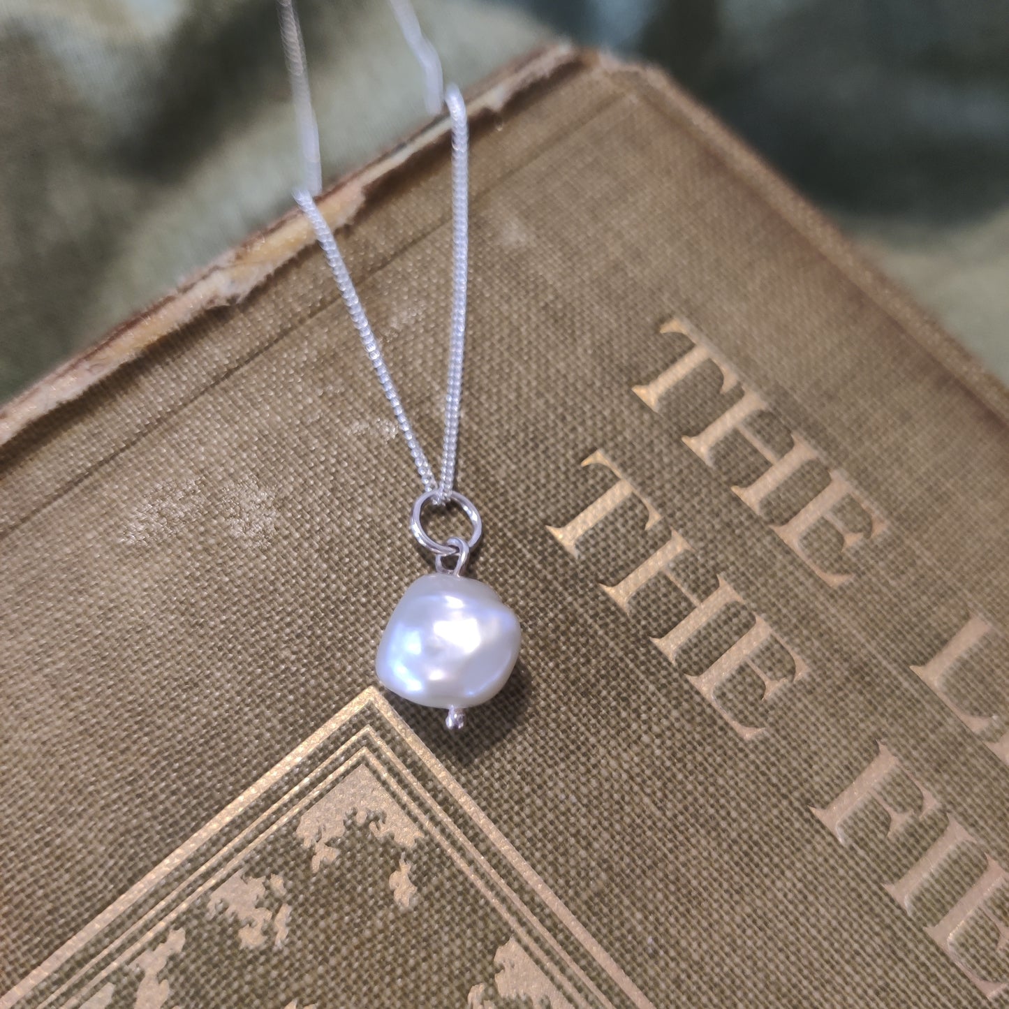 Delicate pearl pendant necklace by Notion Jewellery