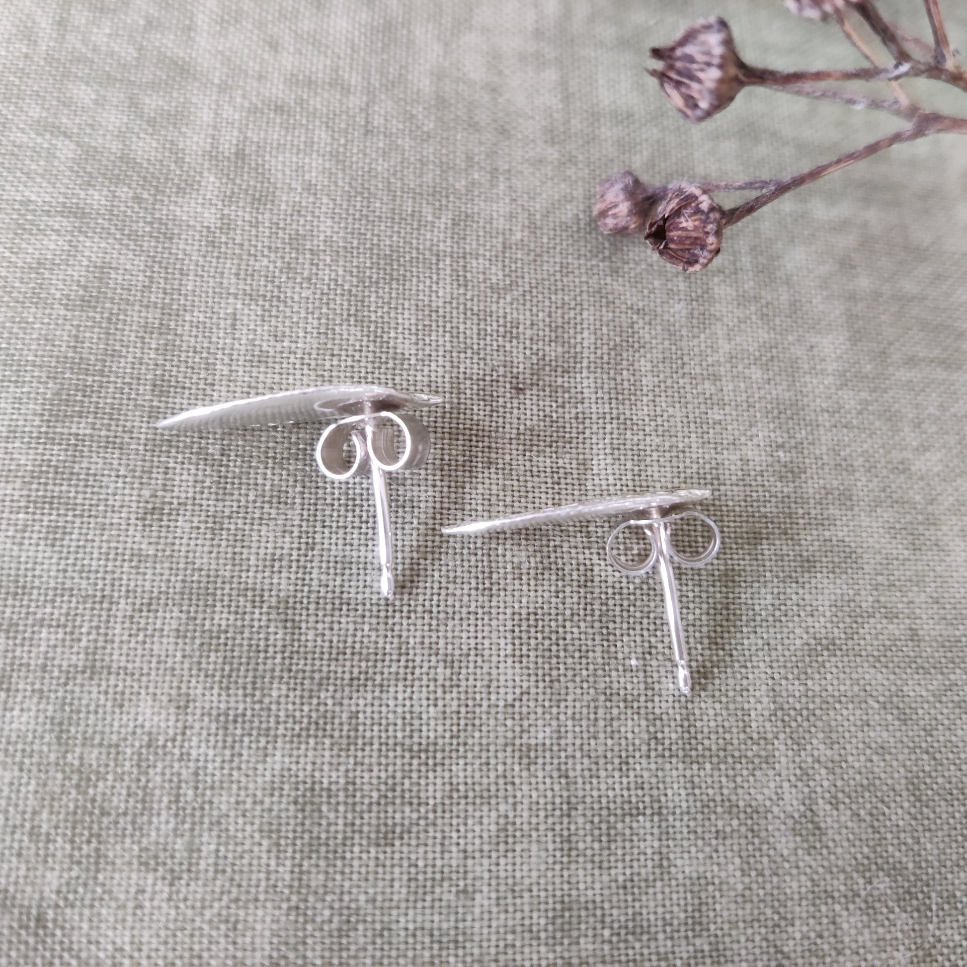 Woodland inspired 925 silver earrings studs