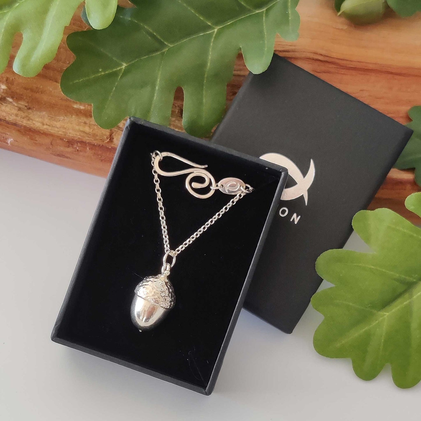 Large Sterling Silver Acorn Pendant