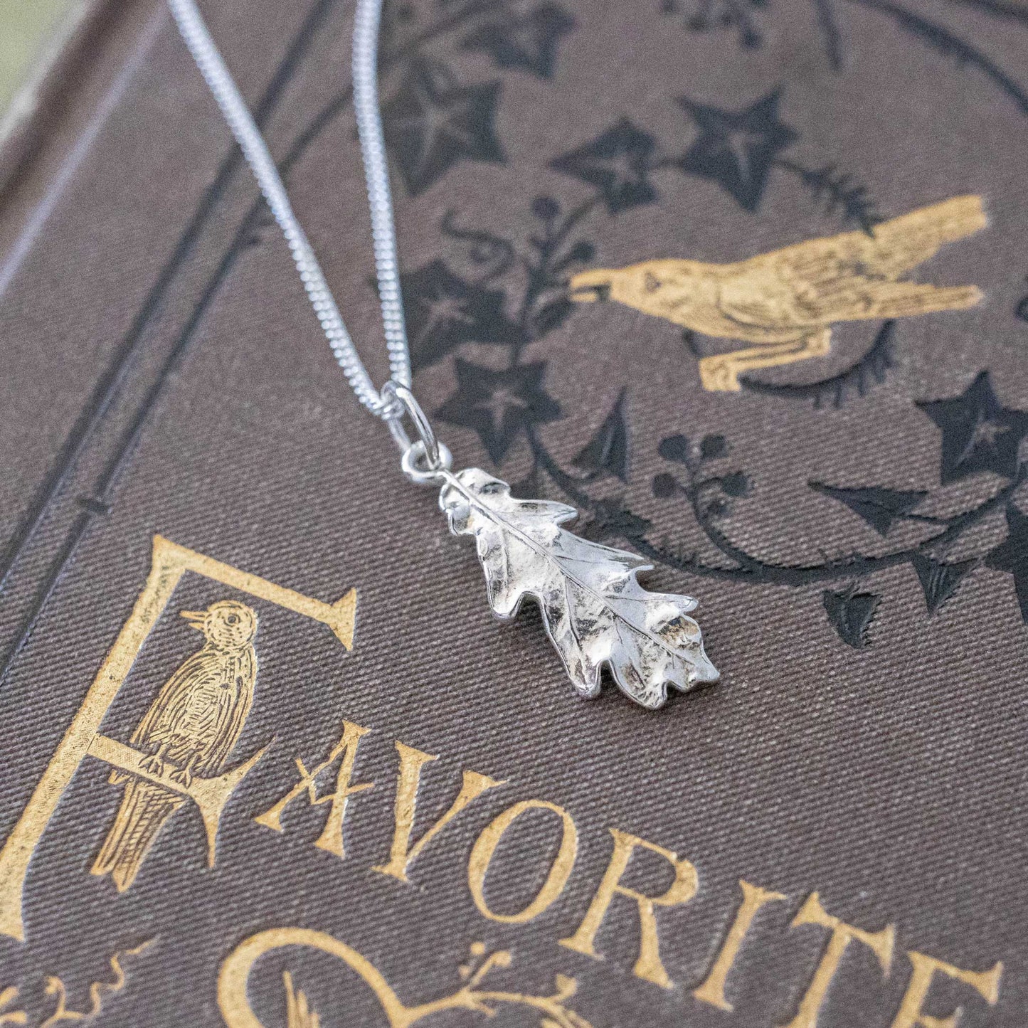 silver leaf pendant