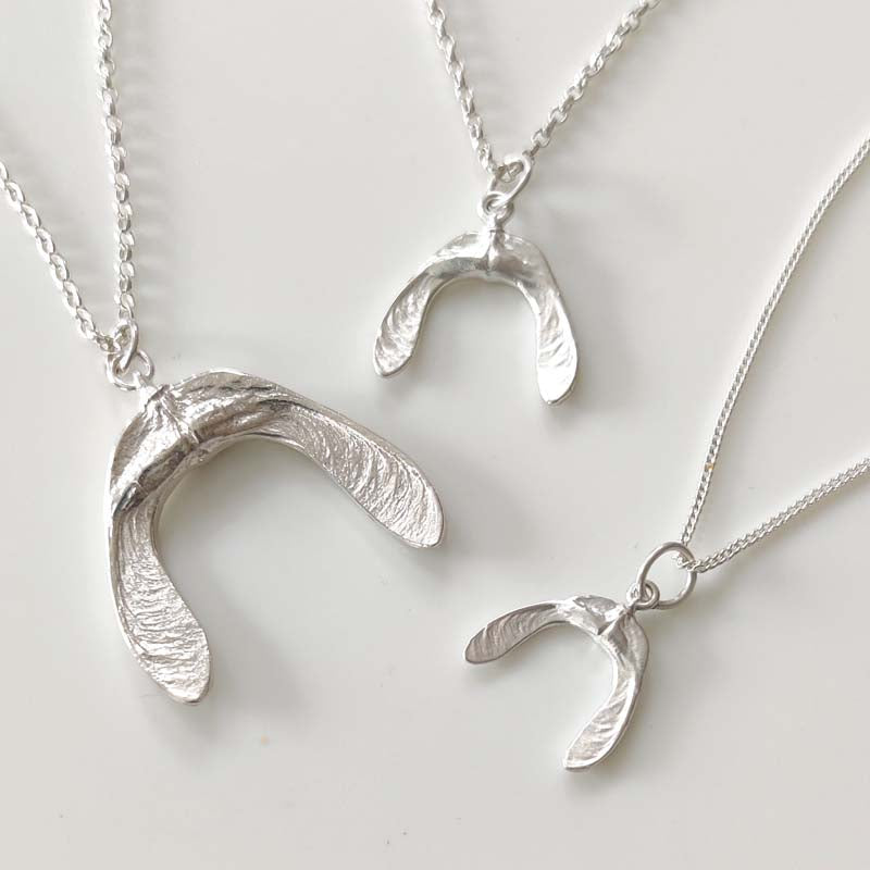 Three Sizes of Sycamore Seed Pendants