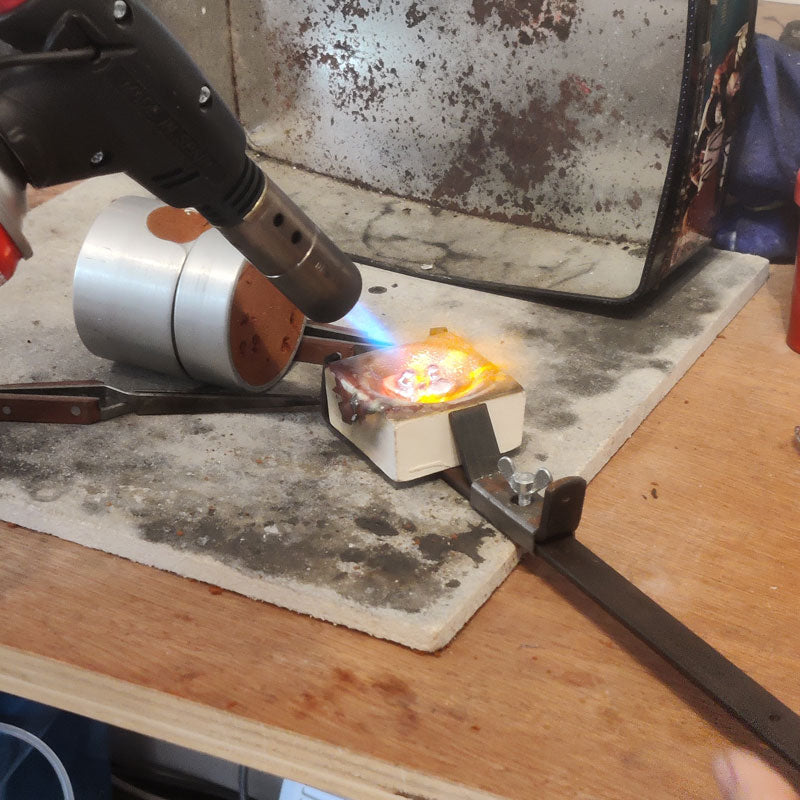 Melting the silver