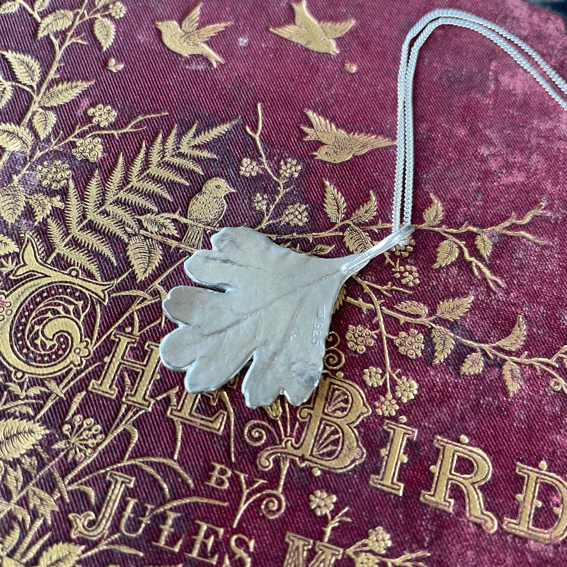 woodland inspired hawthorn pendant back 