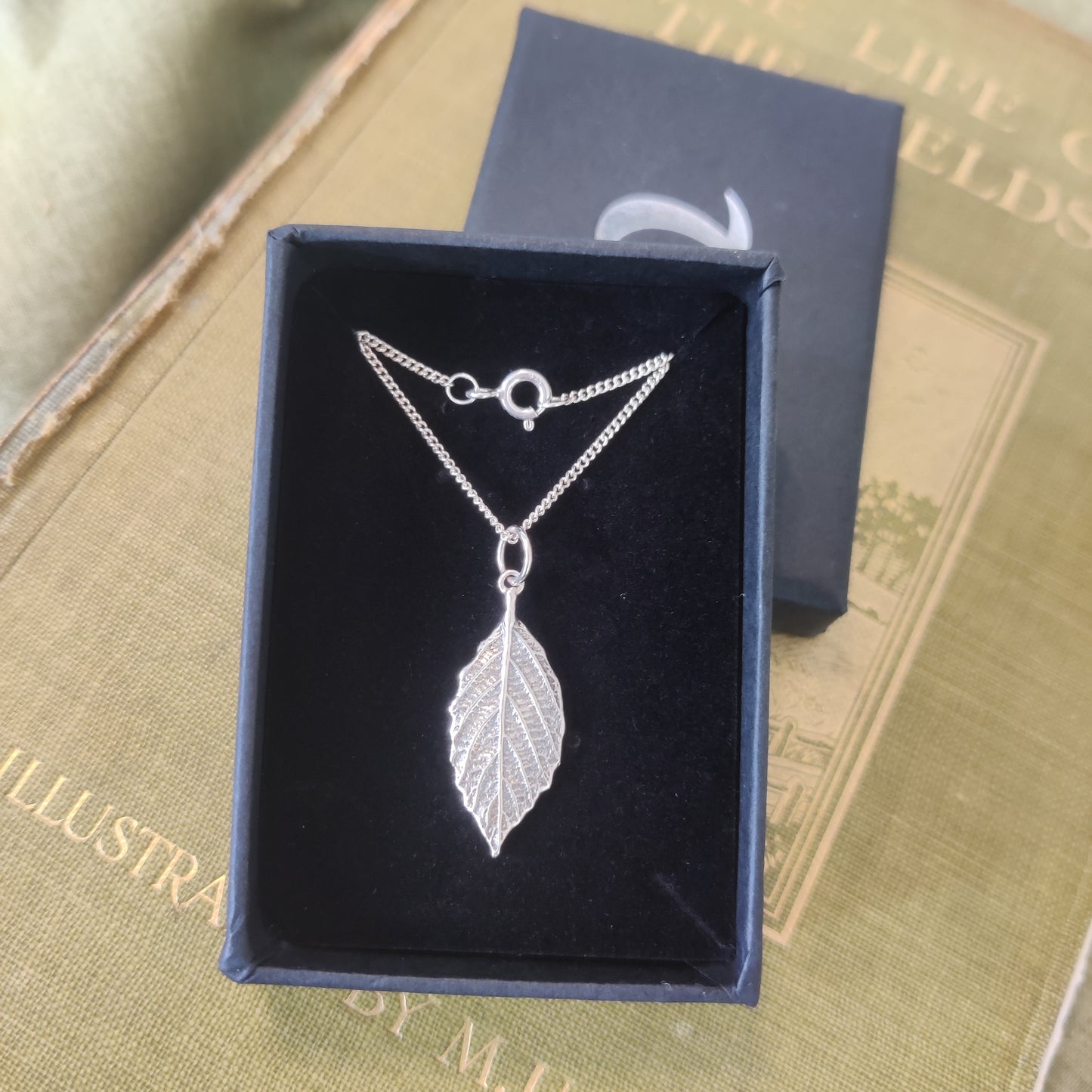 Sterling silver leaf necklace by Notion Jewellery