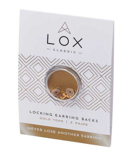 gold locking earring backs by lox