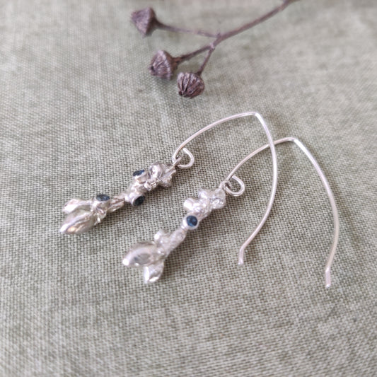 Long earrings for women handmade in 925 sterling silver 