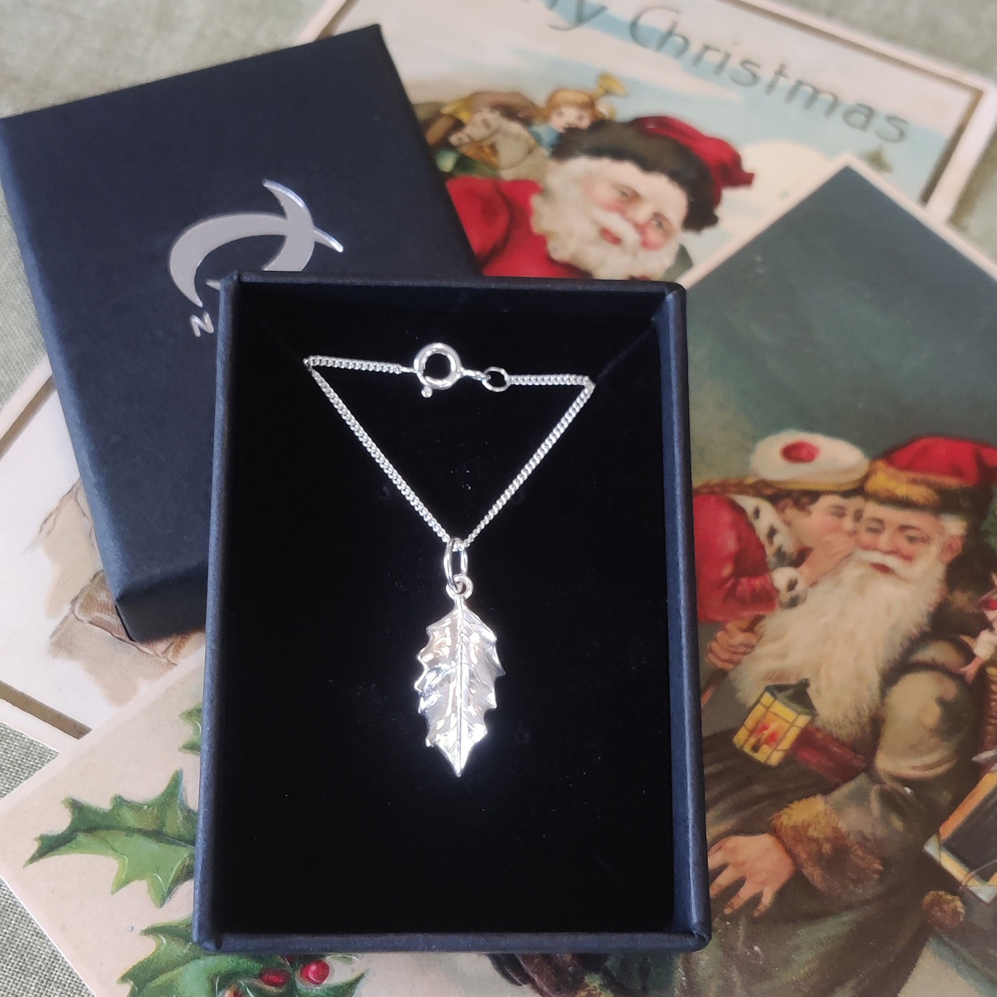 sterling silver leaf necklace by Notion Jewellery
