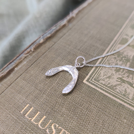 Sycamore seed necklace in 925 sterling silver by Notion Jewellery.