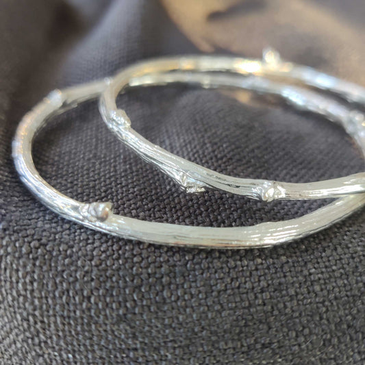woodland inspired 925 silver bangles