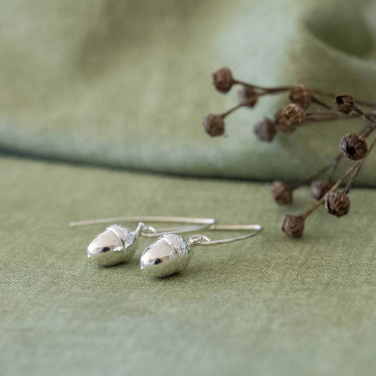 Acorn drop earrings