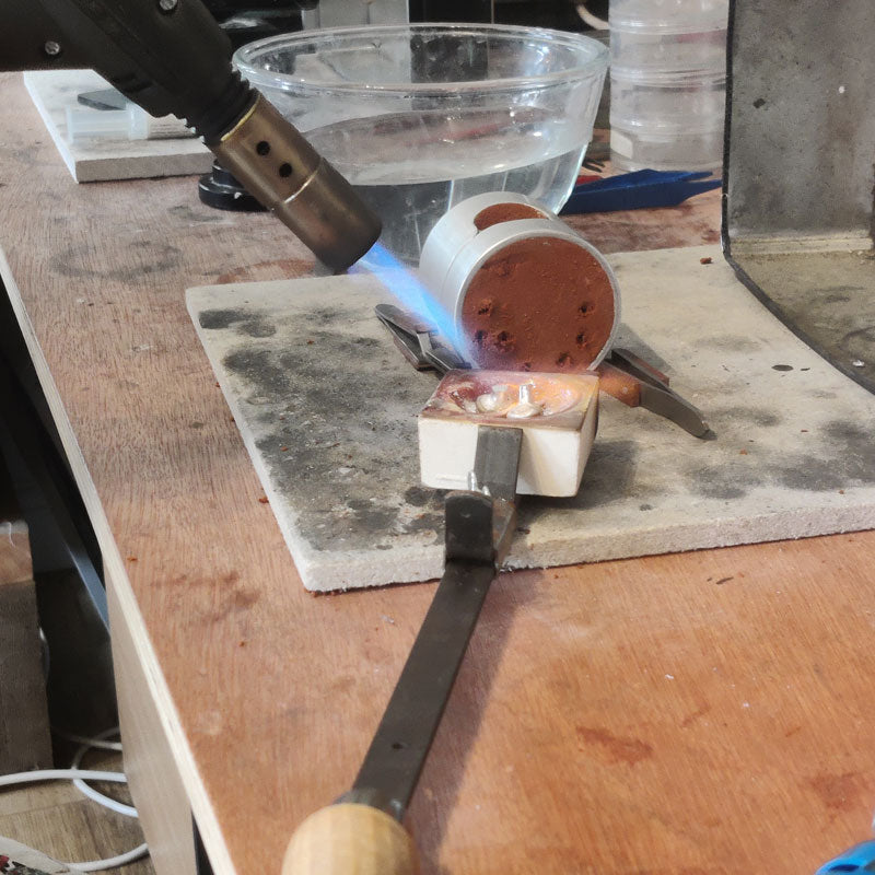 Melting the silver