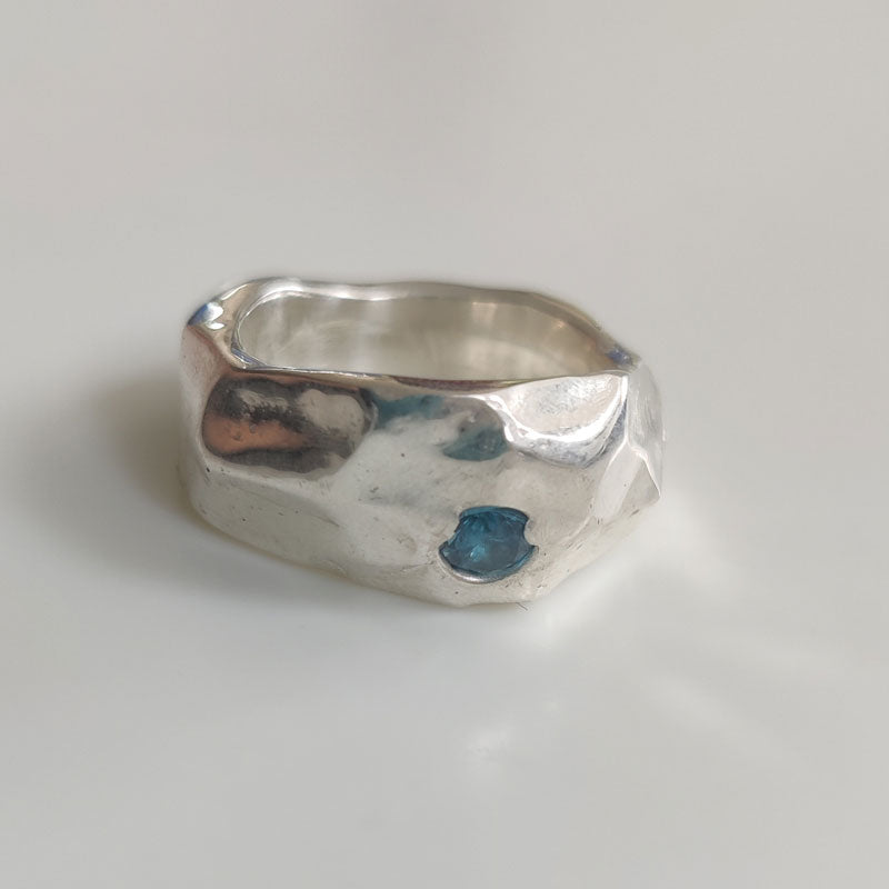 Finished cast ring with stone